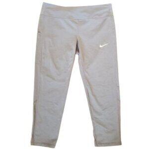 Like New! Nike DRI FIT Cropped Grey Running Pant